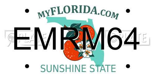 EMRM64 Florida License Plate