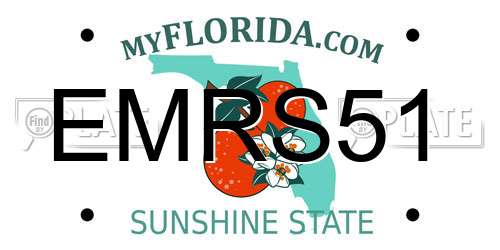 EMRS51 Florida License Plate