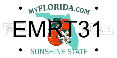 EMRT31 Florida License Plate