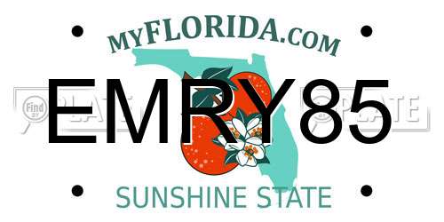 EMRY85 Florida License Plate