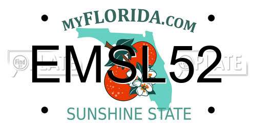 EMSL52 Florida License Plate