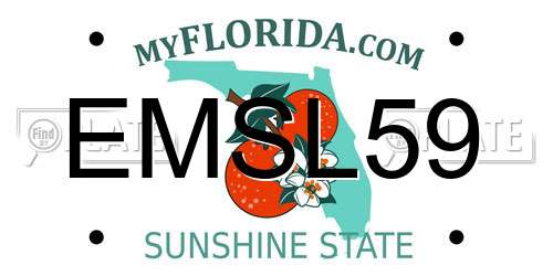 EMSL59 Florida License Plate