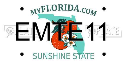 EMTE11 Florida License Plate