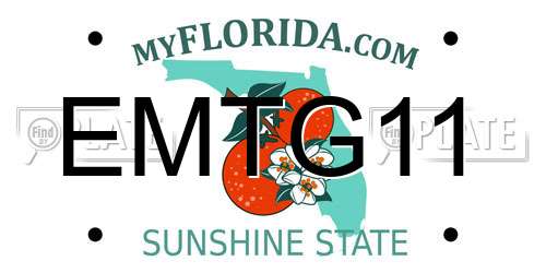 EMTG11 Florida License Plate
