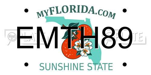 EMTH89 Florida License Plate