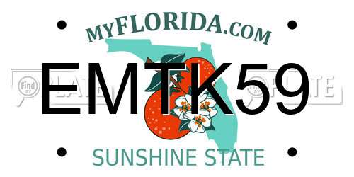 EMTK59 Florida License Plate