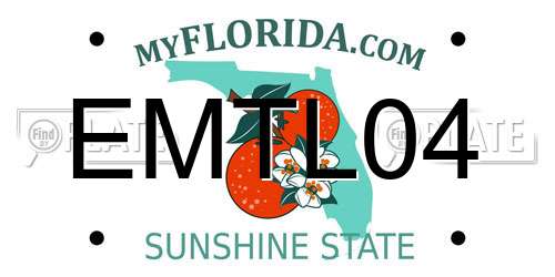 EMTL04 Florida License Plate
