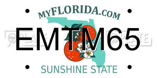 EMTM65 Florida License Plate