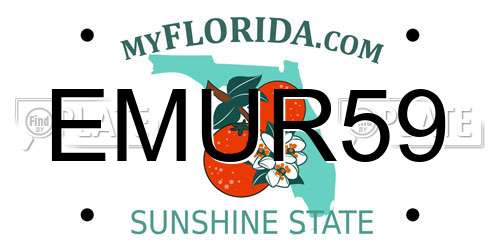 EMUR59 Florida License Plate
