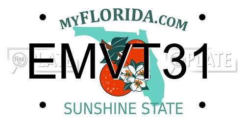 EMVT31 Florida License Plate