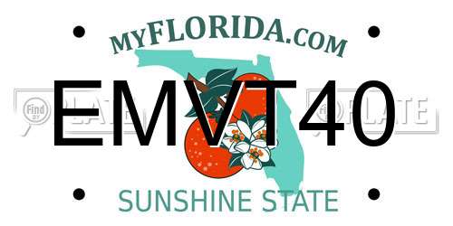 EMVT40 Florida License Plate