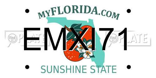 EMXI71 Florida License Plate