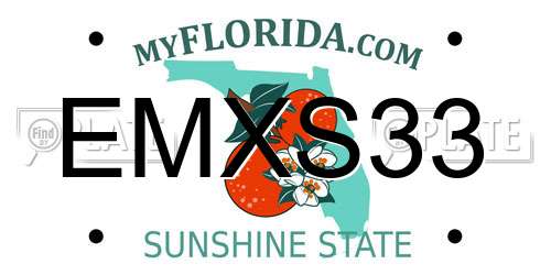 EMXS33 Florida License Plate