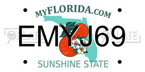 EMYJ69 Florida License Plate