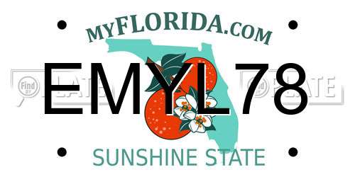 EMYL78 Florida License Plate