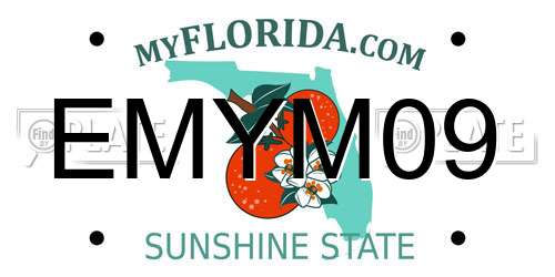 EMYM09 Florida License Plate