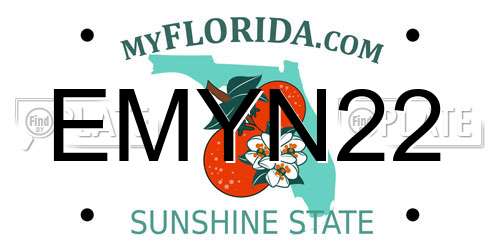 EMYN22 Florida License Plate
