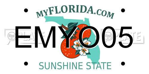 EMYO05 Florida License Plate