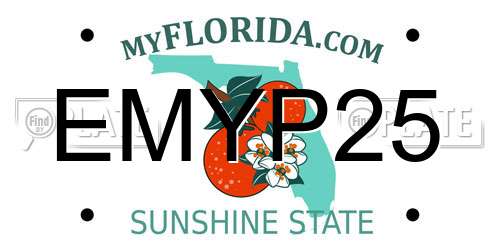 EMYP25 Florida License Plate