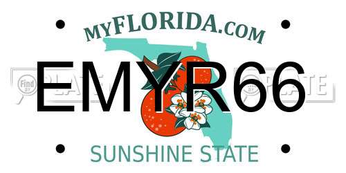EMYR66 Florida License Plate