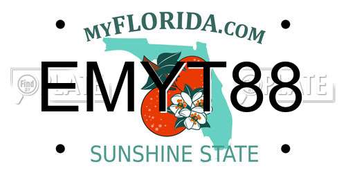 EMYT88 Florida License Plate