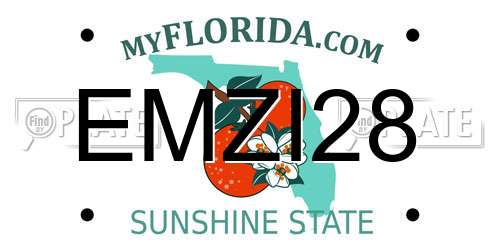 EMZI28 Florida License Plate