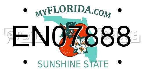 EN07888 Florida License Plate