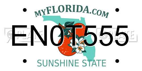 EN0T555 Florida License Plate