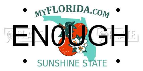 EN0UGH Florida License Plate