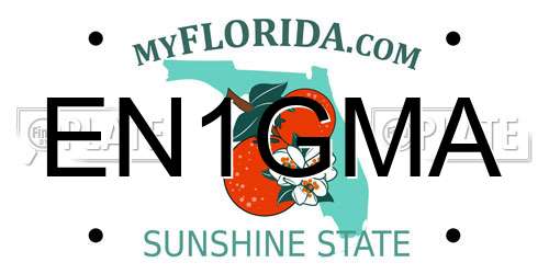 EN1GMA Florida License Plate