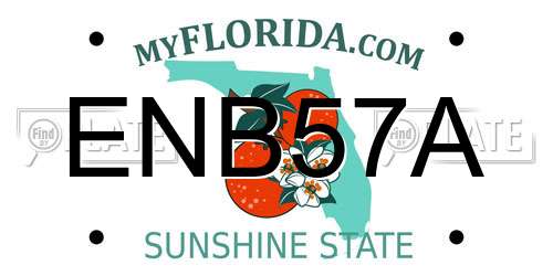 ENB57A Florida License Plate