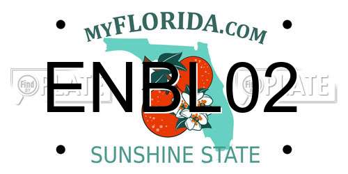 ENBL02 Florida License Plate
