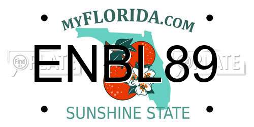 ENBL89 Florida License Plate