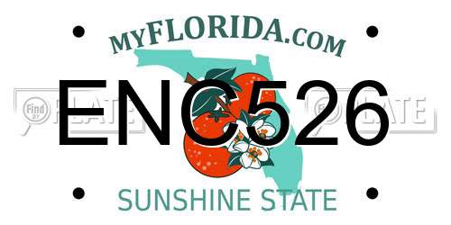 ENC526 Florida License Plate