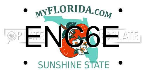 ENC6E Florida License Plate