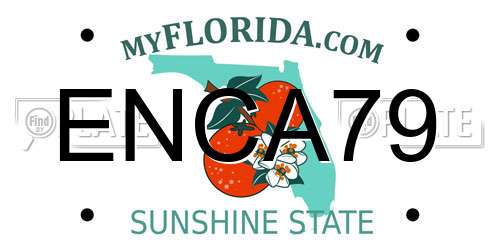 ENCA79 Florida License Plate