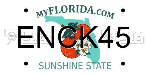 ENCK45 Florida License Plate