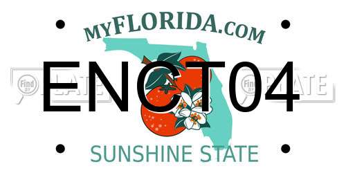 ENCT04 Florida License Plate