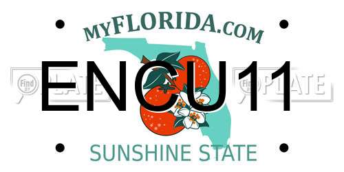 ENCU11 Florida License Plate