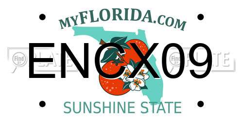 ENCX09 Florida License Plate