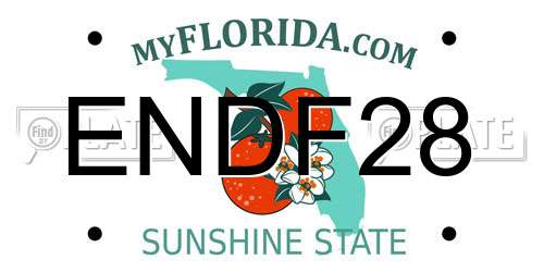 ENDF28 Florida License Plate