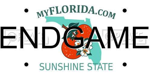ENDGAME Florida License Plate