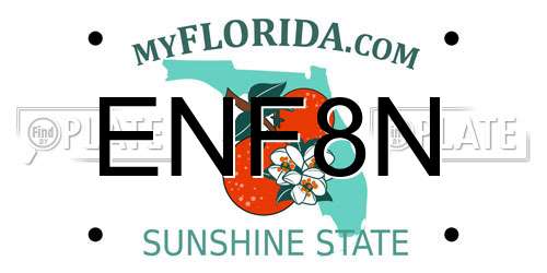 ENF8N Florida License Plate
