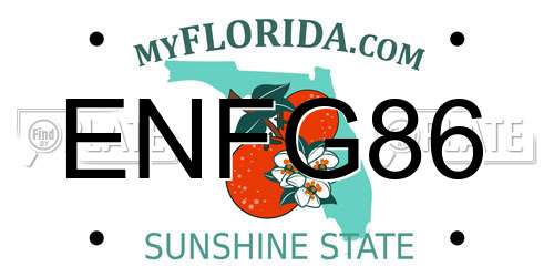 ENFG86 Florida License Plate