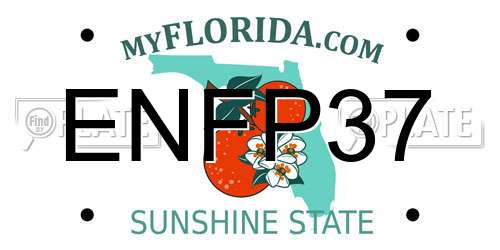 ENFP37 Florida License Plate