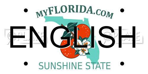 ENGLISH Florida License Plate