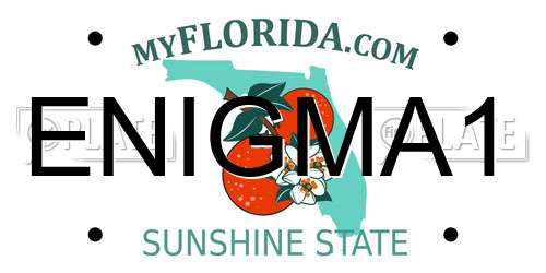 ENIGMA1 Florida License Plate