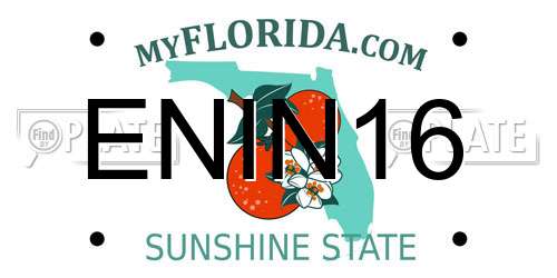 ENIN16 Florida License Plate