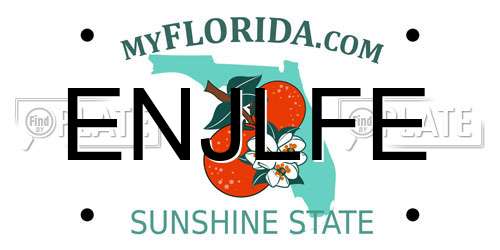 ENJLFE Florida License Plate