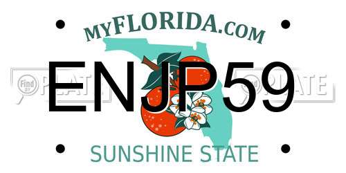 ENJP59 Florida License Plate